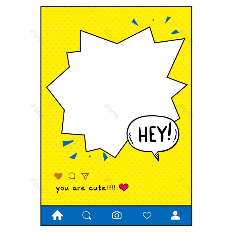 卡通图片,相片边框元素,相框PNG,爆炸免抠素材